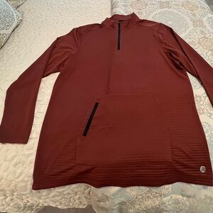 Solaris, Quarter Zip Pullover, Maroon, Extra Large Tall